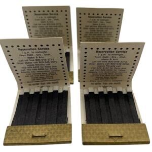 VTG Harrah's Reno, Lake Tahoe Atlantic City Matches Matchbook Novelty Lot of 4